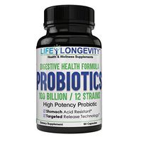 Excellent Digestive Health Formula - Probiotic 100 Billion CFU, Most Advanced Formulation, 100 Billion cfu / 12 strains, Stomach Acid Resistant