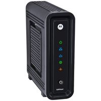 Motorola Surfboard Sb6121 Cable Modem . 1 X Network (Rj. 45) . F. Type . 222.5 Mbps Broadband . Gigabit Ethernet, Fast Ethernet . Desktop "Product Type: Broadband Modems/Cable Modems"