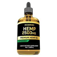 iVitamins Hemp Oil for Pain Anxiety Relief :: 2500mg 4oz :: May Help with Stress, Pain, Anxiety, Sleep, Depression, Headaches + More :: Hemp Extract :: Rich in Omega 3,6,9 :: (Peppermint Flavor)