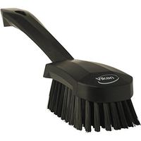 Vikan 41929 Coarse/Fine Sweep Hand Brush, Polypropylene, Polyester Bristle, 10", Black
