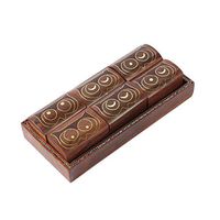 Set of 6 Wooden Pill Boxes Dispensers with a Tray Trinket Spices Storage Multipurpose Boxes