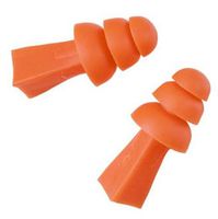 Tasco 9009 Tri-Grip (BG) Pre-Molded Earplugs, NRR=27, Uncorded in Bags, Orange (Pack of 100)