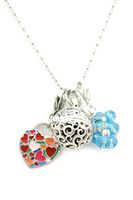 "Love is Love" Heart Charm Essential Oil Diffuser Necklace- 16"