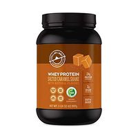 Stellar Labs Pure Cold-Pressed Salted Caramel Whey Protein Powder, Gluten-Free, High Protein, All Natural with Stevia, Low FODMAP, 28 Servings, 32oz