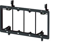 ARLINGTON INDUSTRIES LV4 2477657 Low Voltage Mounting Bracket for Existing Construction, 4 Gang, Black