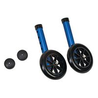 Non-Swivel Walker Wheel and Cap (Set of 2) Color: Blue
