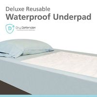 Dry Defender Reusable Waterproof Mattress Pad (17in x 24in) - Washable Waterproof Bed Pads for Kids, Adults or Pets