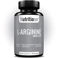 L-Arginine by Nutritionn - Premium Amino Acid Supplement - Improves Blood Circulation - 60 Capsules
