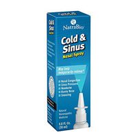 NatraBio Cold & Sinus Nasal Spray | Homeopathic for Temporary Relief of Cold & Sinus Symptoms, Congestion, Pressure, Headache & Runny Nose | 0.8oz