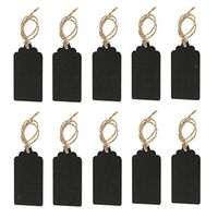 10x Mini Hanging Chalkboard Wood Blackboard DIY Price Tags Label Party Favor