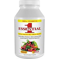 Andrew Lessman Essential-1 Multivitamin 180 Small Capsules 3000 IU Vitamin D3. 250 mcg Methyl B12. Lutein Lycopene Zeaxanthin. 24+ Nutrients. High Potency. No Additives. Ultra-Mild Only One Cap Daily