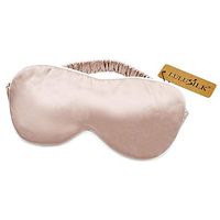 LULUSILK Double-Side Silk Sleep Eye Mask Blindfold with Strap, Smooth Eye Cover Eyeshade with Border for Men,Women or Kids(Pink)