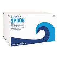 Boardwalk SPOONHWBLA Heavyweight Polystyrene Cutlery, Teaspoon, Black (Case of 1000)