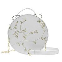 Makeup Bag,Lace Fresh Handbag Crossbody Bag Solid Color Small Round Bag