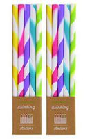 Just Bright Reusable Drinking Straws, 10 Tie-Dye Straws - Flexible Silicone Straws For Drinks - Fits 20oz & 30oz Tumblers, Bottles, Glasses - Reusable Straws Reduce Plastic Waste