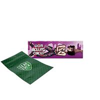 Lion Rolling Circus 1 1/4 Rolling Papers - Grape Flavored “Electric Grape” 1 Pack with Leaf Lock Gear Smell Proof Pouch