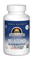 Source Naturals Sleep Science Melatonin 1 mg Orange Flavor - Helps Promote Sleep - 100 Lozenge Tablets