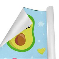 Gift Wrapping Paper Roll Cute Avocado for Birthday,Holiday,Wedding,Baby Shower Gift Wrap - 3Rolls - 58inch x 23inch Per Roll