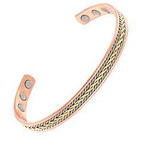 MAGNETJEWELRYSTORE Copper Magnetic Therapy Bracelet High Power Triple Twist