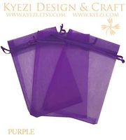 150 Pcs Purple 4x6 Sheer Drawstring Organza Bags Jewelry Pouches Wedding Party Favor Gift Bags Gift Bags Candy Bags [Kyezi Design and Craft]