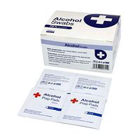 Alcohol Prep Pads, Alcohol Wipes Individually Wrapped, 100Pcs Large Size 2.4x2.4 Inch, Medical Cotton for Wounds, Personal Cleansing Wipes for Mobile Phones Watches Earrings