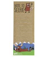 Note To Selfie Notepad Magnetic Animal Print Notepad by LazyOne | 50 Easy Tear Off Sheets Of Paper (ONE SIZE)
