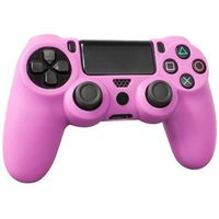 Assecure Pro pink soft silicone skin grip protective cover for Sony PS4 controller rubber bumper case with ribbed handle grip [Playstation 4]