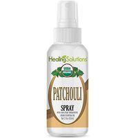 Organic Patchouli Spray – Water Infused with Patchouli Essential Oil – Certified USDA Organic - 2oz Bottle by Healing Solutions