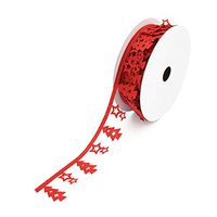 XYanXXX Fabric Ribbon,10M Christmas Tree Star Style Satin Ribbon Rolls for Gift Package Wrapping, Hair, Wedding, Party Decoration, Rainbow