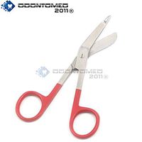 OdontoMed2011® (RED) Lister Bandage Scissors - Color Coated Handles, 4.5"