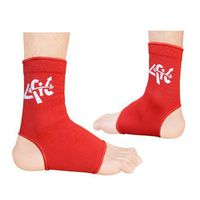 4Fit Elasticated Neoprene Ankle Foot Brace Support Pain Injury Relief Leg & Foot (Medium, Red)