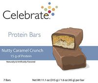 Celebrate Nutty Caramel Crunch Protein Bars - 7 Count