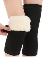 ASTRQLE 1Pair Black Thicken Knee Pads Winter Warm Knee Joint Brace Pad Sleeve for Arthritis Men Women Leg Warmer Support (XL Size for Person 65kg~75kg)