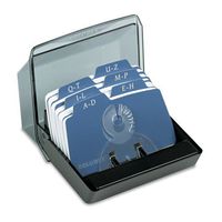 Rolodex Petite Covered Tray Card File with 125 2 1/4 x 4 Inch Cards and 6 Guides (67071)