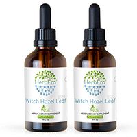 Witch Hazel Leaf B120 (2pcs) Alcohol-Free Herbal Extract Tincture, Super-Concentrated Organic Witch Hazel Leaf (Hamamelis virginiana) Dried Leaf (2x4 fl oz)