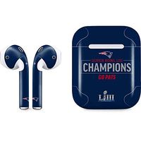 Skinit Decal Audio Skin for Apple AirPods with Lightning Charging Case - Officially Licensed NFL Super Bowl LIII Champions Go Pats Design