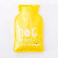 Fresh and Lovely, Transparent Water Injection, hot Water Bottle, Student Portable, Mini Explosion-Proof, Warm Water Bag, Hand Warmer-Dog Dog [180ML]