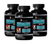 Liver Cleanse Milk Thistle - Liver Cleanse & Detox Complex 900 MG - Extra Strength Formula - Dandelion Root Bulk Supplements - 3 Bottles 270 Capsules