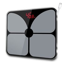 Digital Bathroom Scale/Body Fat Analyser/Electronic Weigdigital Bathroom Scale Hing Scale - Body Fat/Hydration/Body Muscle/Bone - Extra Large Capacity: 180 Kg / 400 Lb,Gray