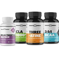 Endurance Training Stack (4 Supplement Bundle) by Crazy Muscle: Outwork Your Competition - Muscular Growth Stacks & Bundles Can Be Used PreWorkout/Post Workout for Men and Women - 390 Pills Pack