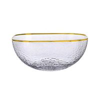 AXZHYX Bowl Bowl, Phnom Penh Bowl, Household Practical Tableware, Lead-Free Glass, Dessert Bowl Vegetable Salad Bowl Soup Bowl Hotel Tableware Home Noodles Boiled Fish Soup Bowl (Color : Small)