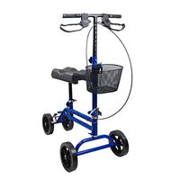 Steerable Knee Scooter Knee Walker for Adult Foot Injuries with Detachable Basket (Blue)