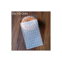 50pcs White lace Self Adhesive Party Bakery Bread Plastic Cookies Bags Gift Cellophane Bags Candy Bags,Size2 Medium