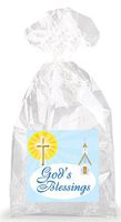 Shining Cross God's Blessing Party Favor Bags with Ties - 12pack