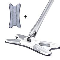 YAYONG 1/3pcs X-Type Microfiber Floor Mop with Mop Cloth Replace Hand-Free Flat Mop Manual Extrusion Mop Spin Household Cleaning Tool