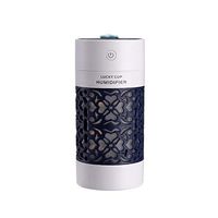 Ohderii 250ml Portable Lucky Cup Aromatherapy Essential Oil Diffuser Ultrasonic Diffusers Cool Mist Humidifier with 7 Colors LED Lights and Waterless Auto Shut-off for Home Office (Lucky Navy blue)