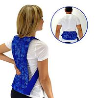 Spine & Back Herbal Heating Pad - Warm Relief for Lower/Mid Back – Microwavable Hot and Cold Pack by Nature Creation (Blue Flowers)