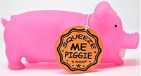 Animold ATH200 Squeeze Me (To Make Pig Noise) Piggie Glow-in-the-Dark, Pink