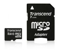 Transcend 8 GB Class 10 microSDHC Flash Memory Card TS8GUSDHC10