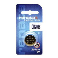 Renata #CR2016 Lithium Coin Battery 3V Blister Card Packaged For Peg Hook